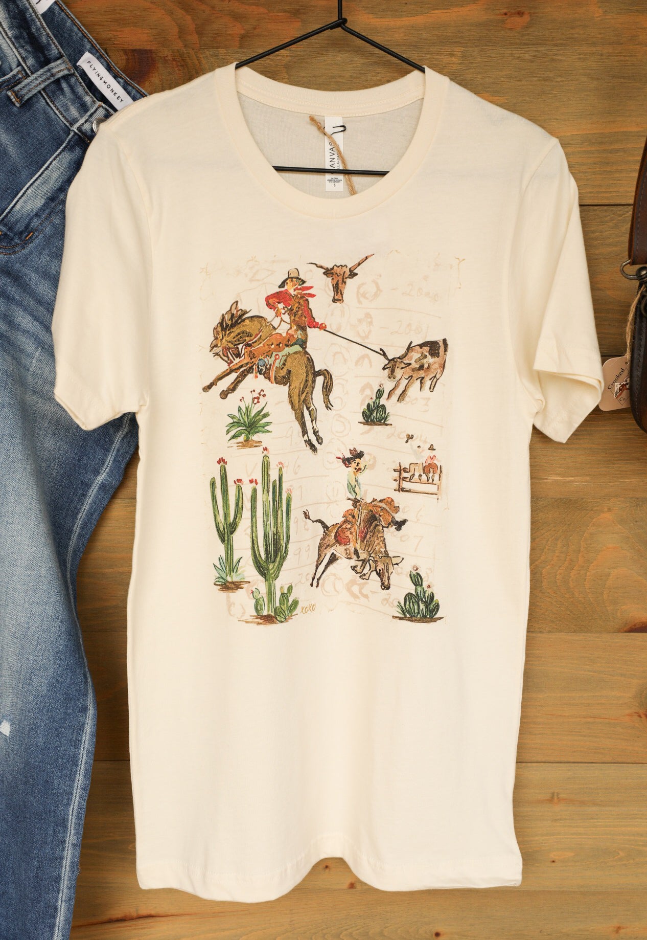 Opa's Wallpaper Tee-Graphic Tee-Crooked Horn Company, Online Women's Fashion Boutique in San Tan Valley, Arizona 85140