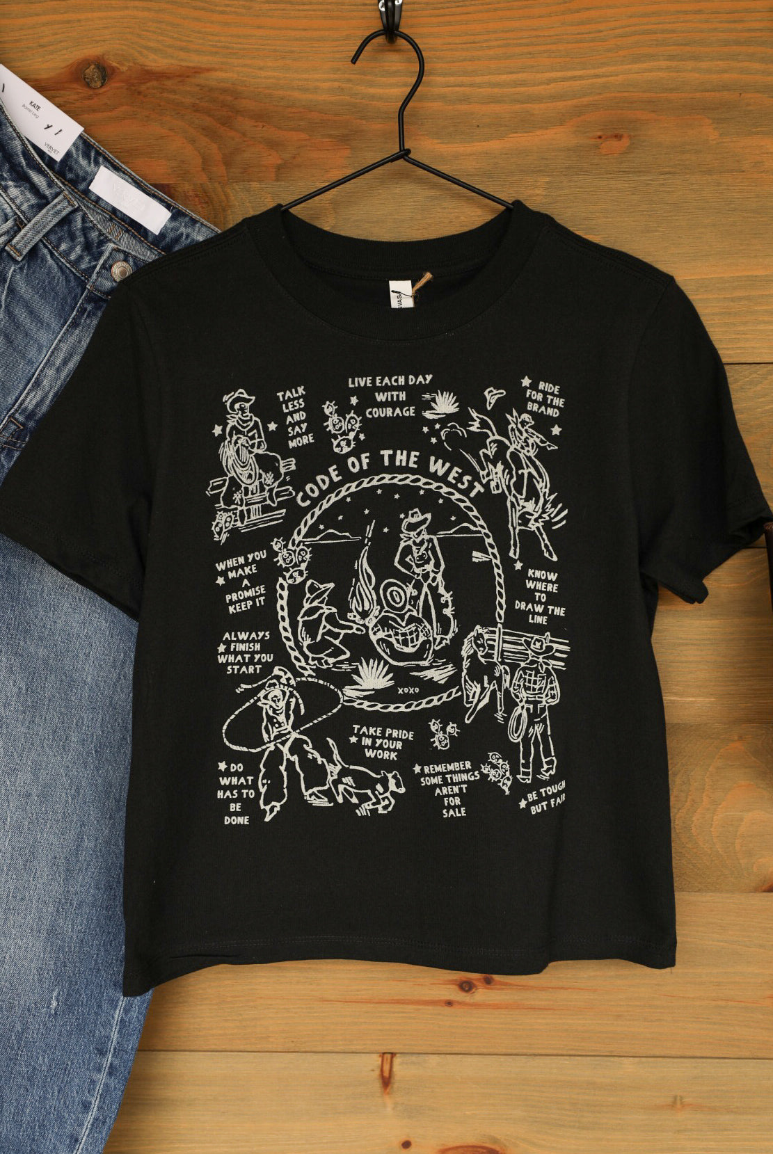 Code of West Tee-Graphic Tee-Crooked Horn Company, Online Women's Fashion Boutique in San Tan Valley, Arizona 85140