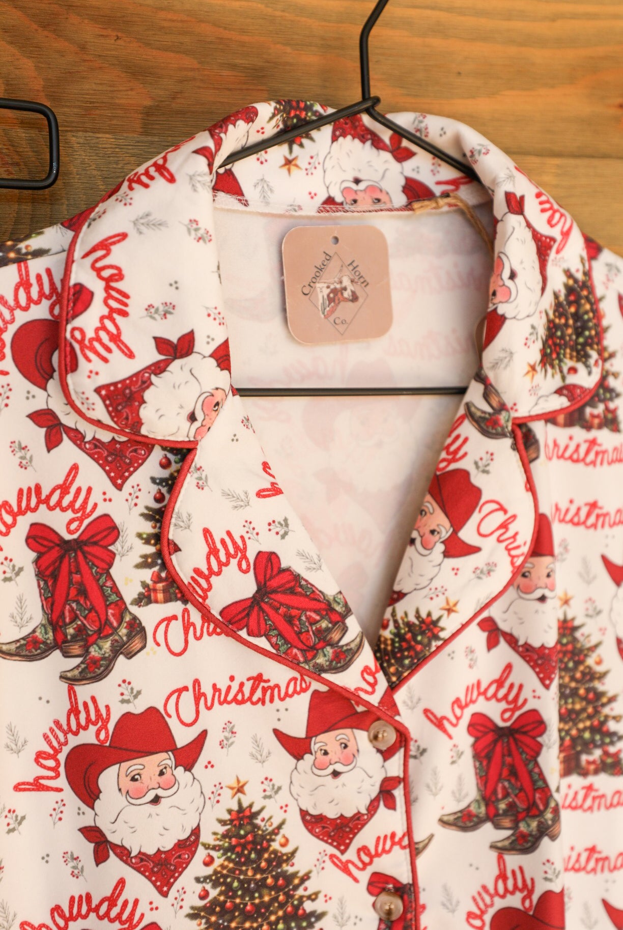 Bandana Santa Pajama Set-Lounge / Activewear-Crooked Horn Company, Online Women's Fashion Boutique in San Tan Valley, Arizona 85140