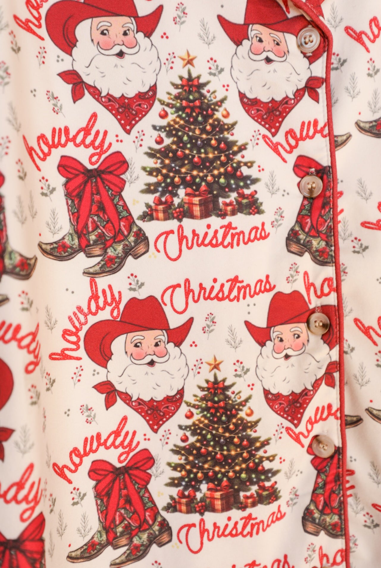 Bandana Santa Pajama Set-Lounge / Activewear-Crooked Horn Company, Online Women's Fashion Boutique in San Tan Valley, Arizona 85140