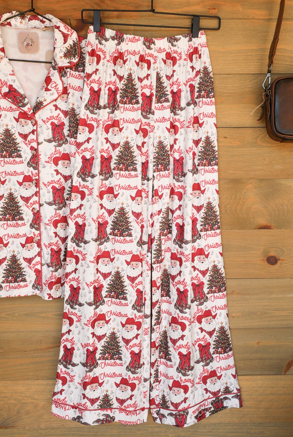 Bandana Santa Pajama Set-Lounge / Activewear-Crooked Horn Company, Online Women's Fashion Boutique in San Tan Valley, Arizona 85140