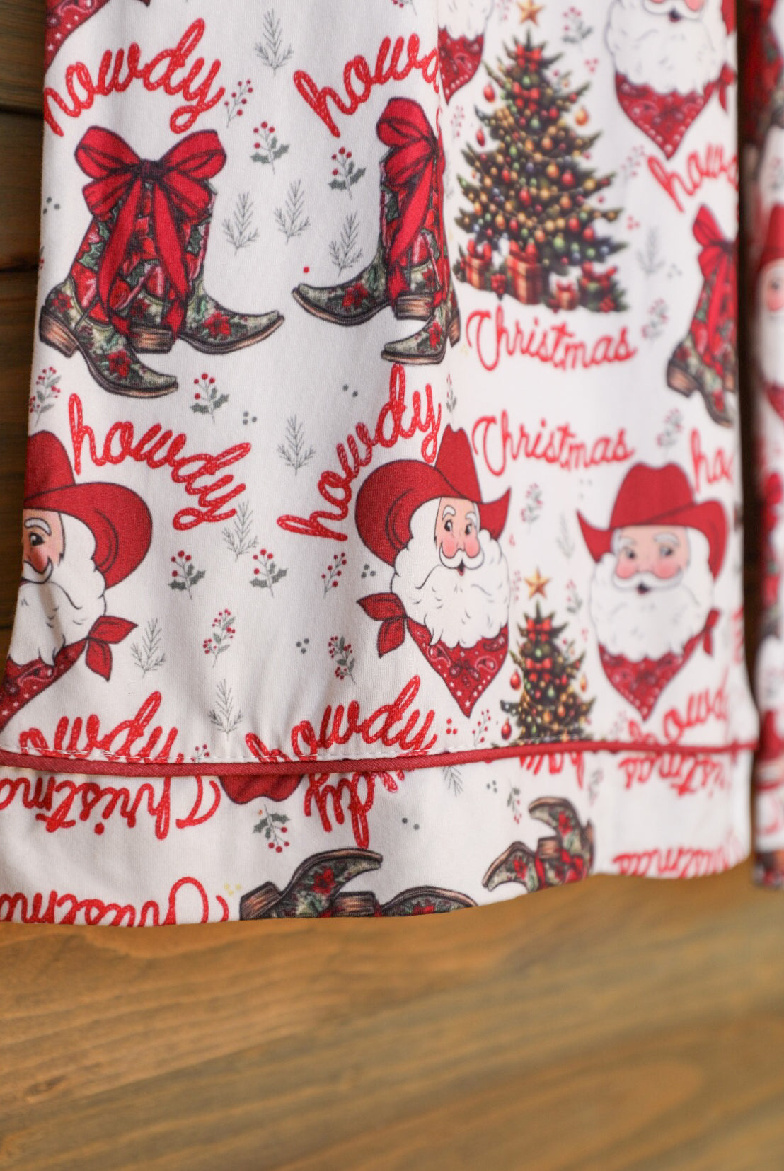 Bandana Santa Pajama Set-Lounge / Activewear-Crooked Horn Company, Online Women's Fashion Boutique in San Tan Valley, Arizona 85140