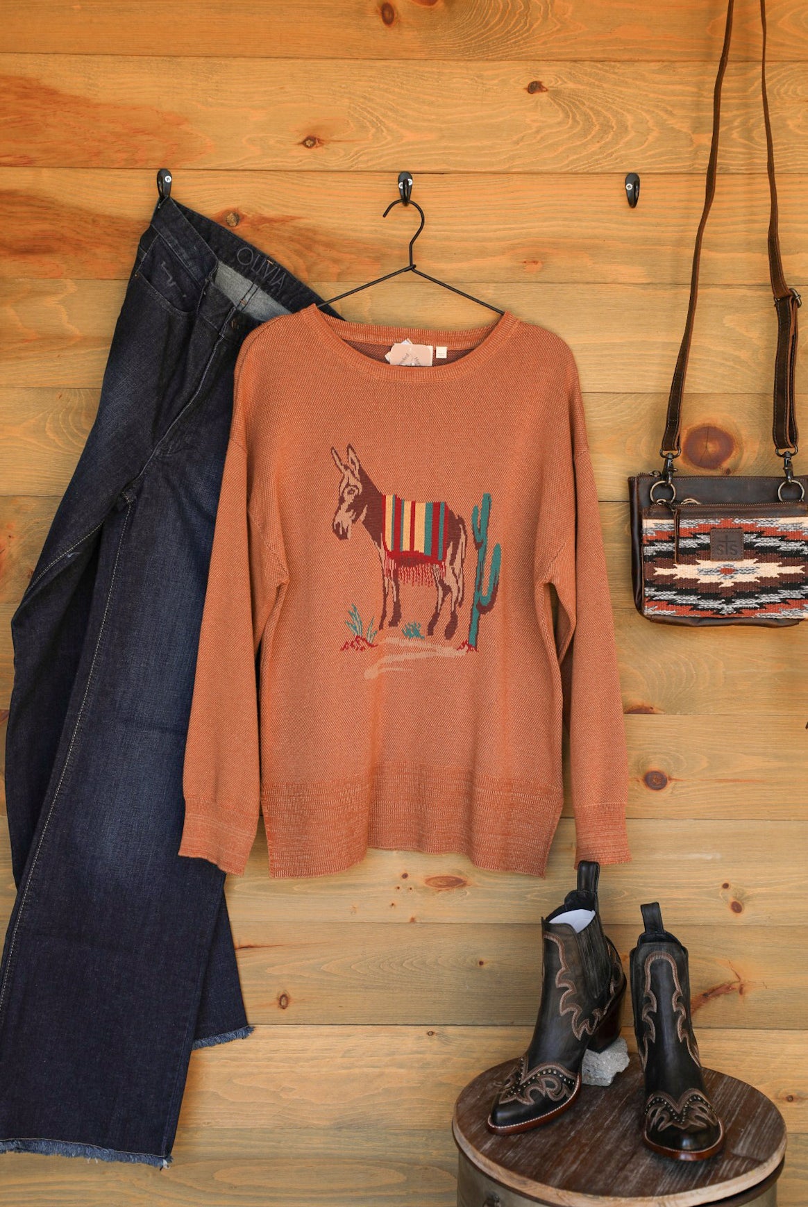 Donkey Top-Shirts-Crooked Horn Company, Online Women's Fashion Boutique in San Tan Valley, Arizona 85140