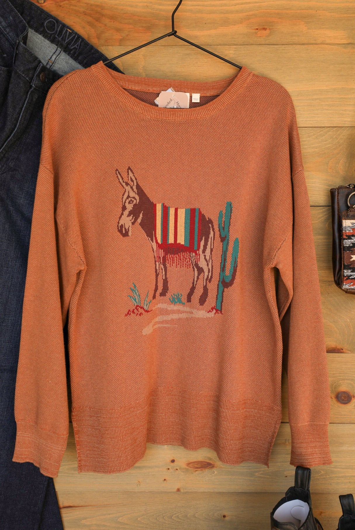 Donkey Top-Shirts-Crooked Horn Company, Online Women's Fashion Boutique in San Tan Valley, Arizona 85140