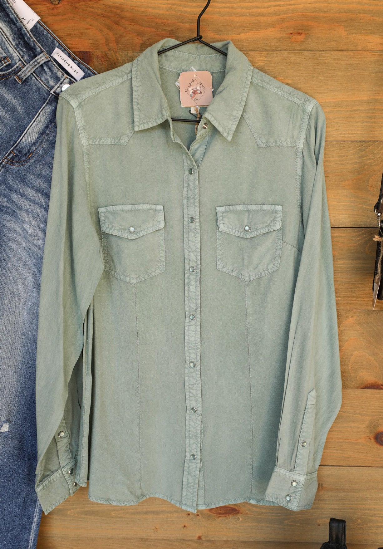 Tyndall Top-Shirts-Crooked Horn Company, Online Women's Fashion Boutique in San Tan Valley, Arizona 85140