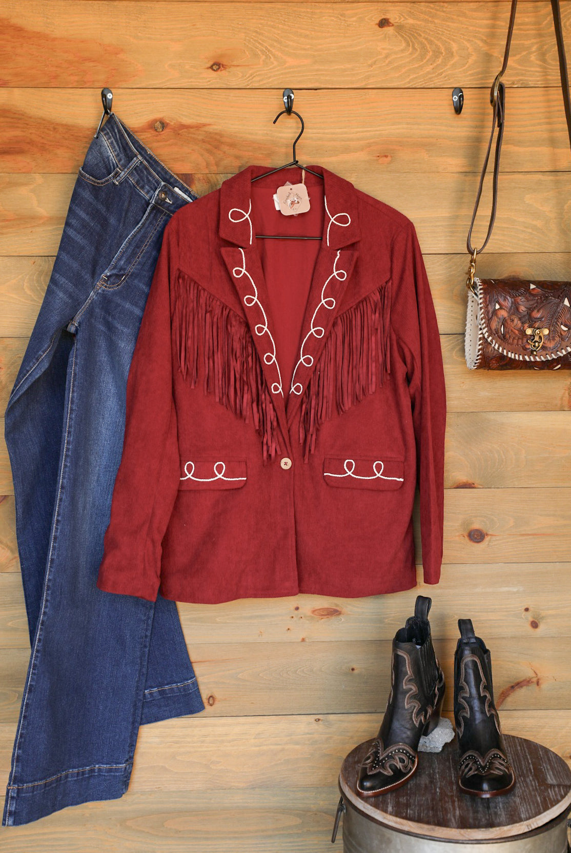 Roping Cowboy Blazer-Jacket-Crooked Horn Company, Online Women's Fashion Boutique in San Tan Valley, Arizona 85140