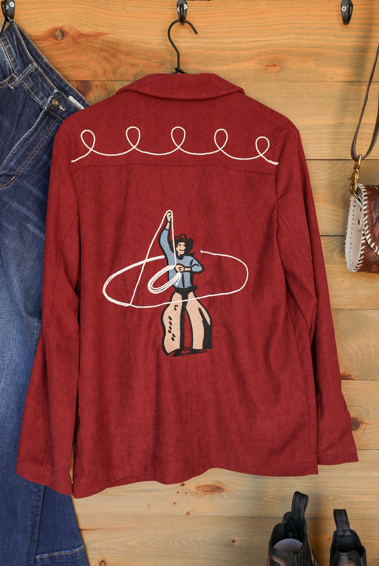 Roping Cowboy Blazer-Jacket-Crooked Horn Company, Online Women's Fashion Boutique in San Tan Valley, Arizona 85140