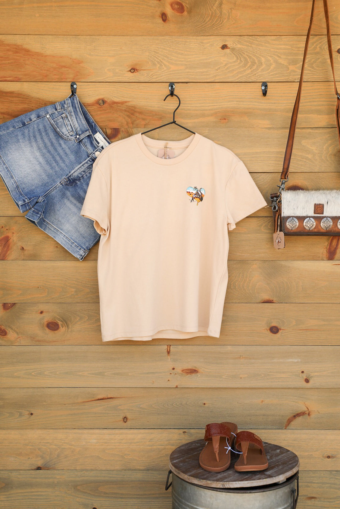 Buffalo Heart Tee-Graphic Tee-Crooked Horn Company, Online Women's Fashion Boutique in San Tan Valley, Arizona 85140