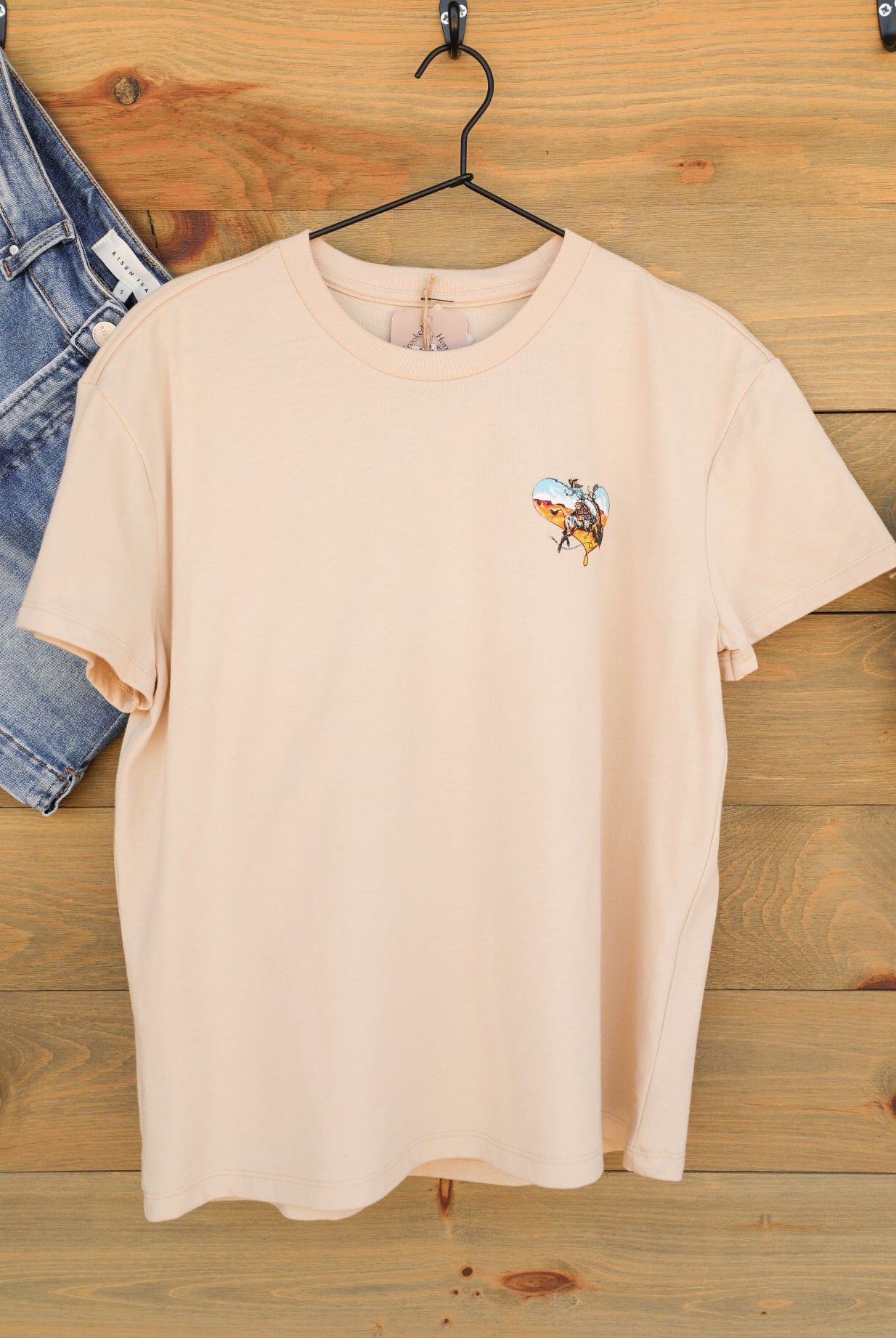 Buffalo Heart Tee-Graphic Tee-Crooked Horn Company, Online Women's Fashion Boutique in San Tan Valley, Arizona 85140