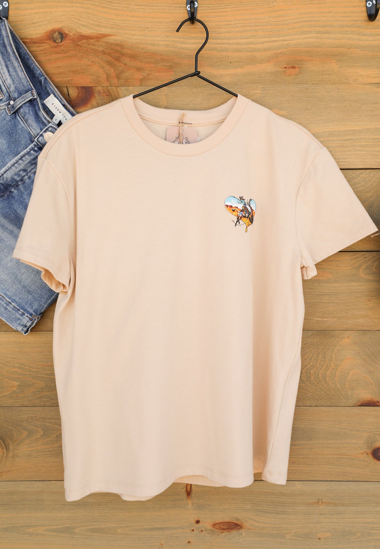 Buffalo Heart Tee-Graphic Tee-Crooked Horn Company, Online Women's Fashion Boutique in San Tan Valley, Arizona 85140