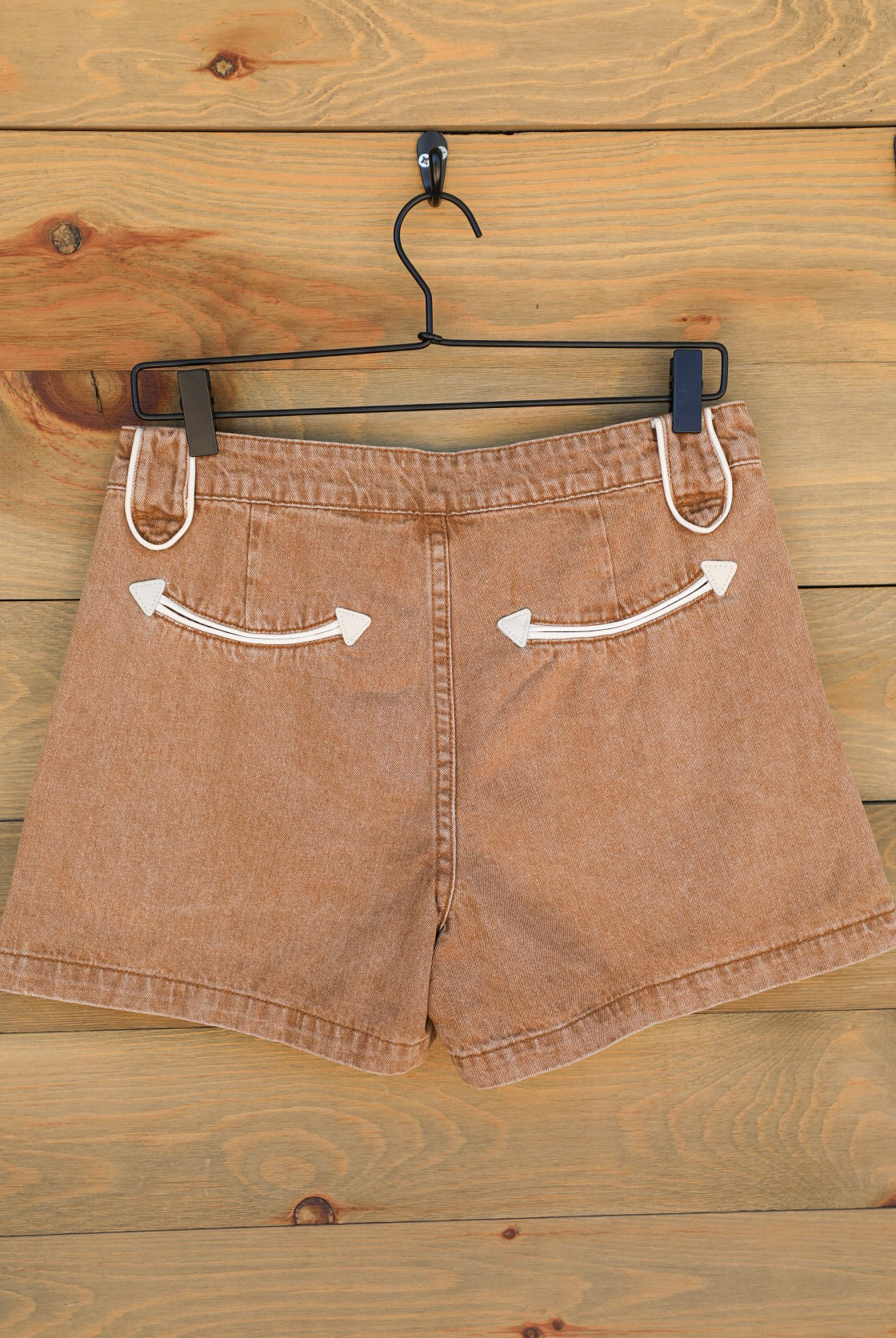 Arrow Denim Shorts-Shorts-Crooked Horn Company, Online Women's Fashion Boutique in San Tan Valley, Arizona 85140