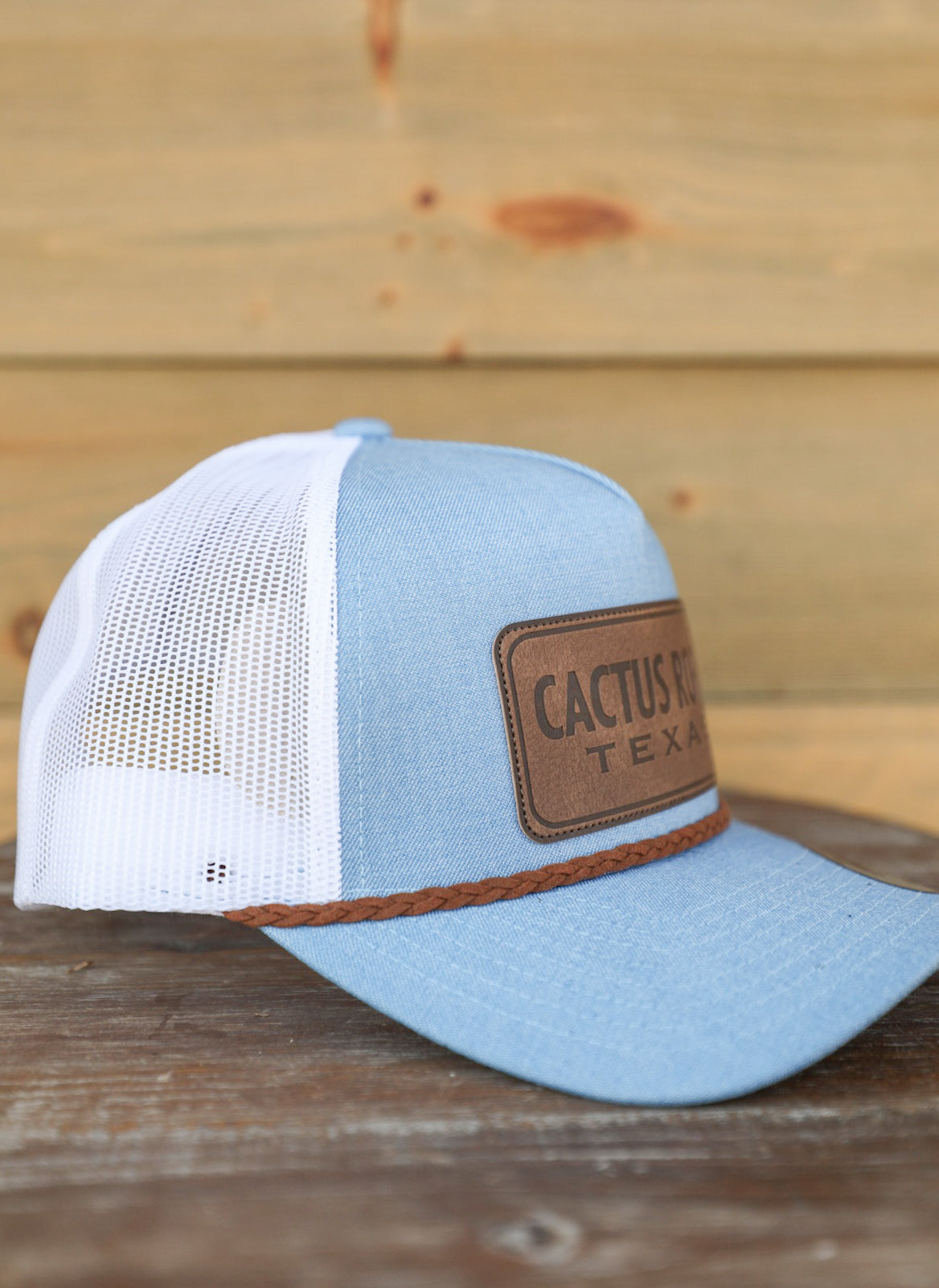 Cactus Ropes Denim Hat-Accessories-Crooked Horn Company, Online Women's Fashion Boutique in San Tan Valley, Arizona 85140