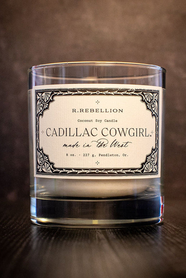 Cadillac Cowgirl Candle-Home Goods-Crooked Horn Company, Online Women's Fashion Boutique in San Tan Valley, Arizona 85140