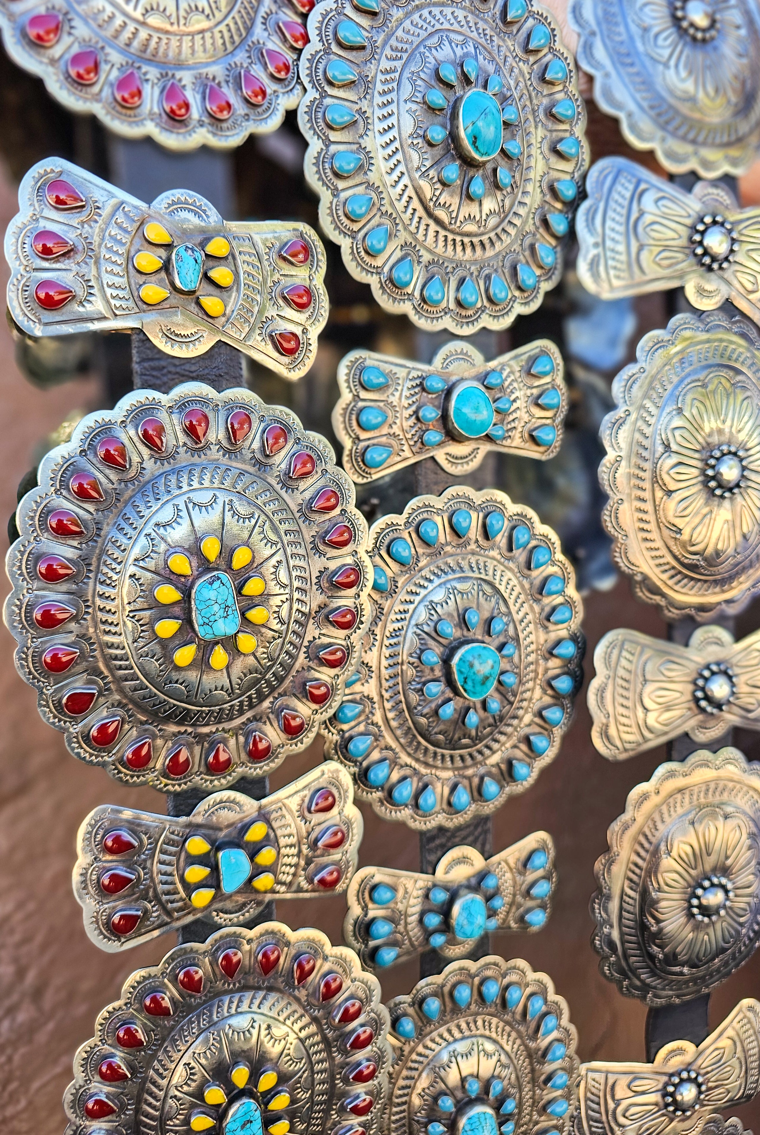 Custom Concho Belt-Accessories-Crooked Horn Company, Online Women's Fashion Boutique in San Tan Valley, Arizona 85140