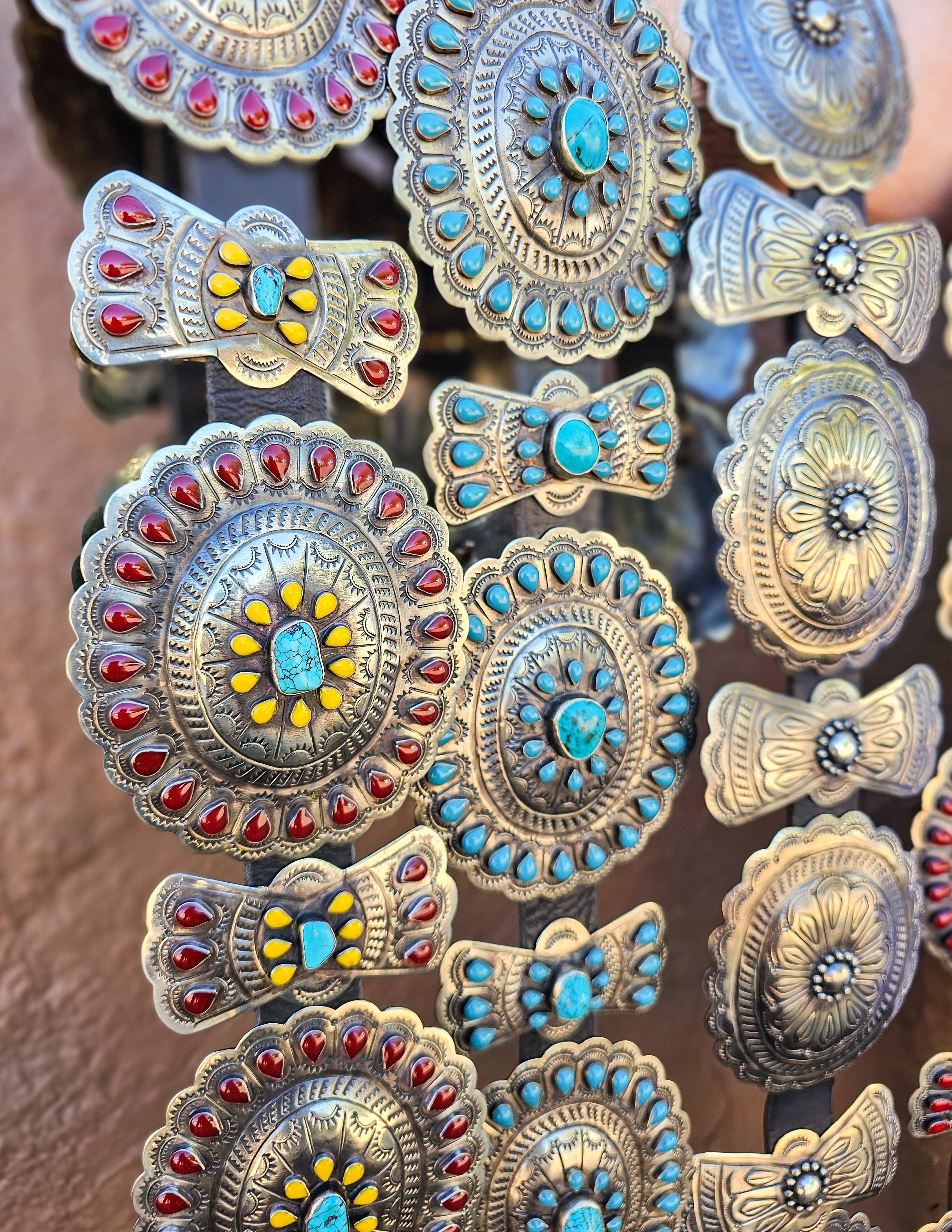 Custom Concho Belt-Accessories-Crooked Horn Company, Online Women's Fashion Boutique in San Tan Valley, Arizona 85140