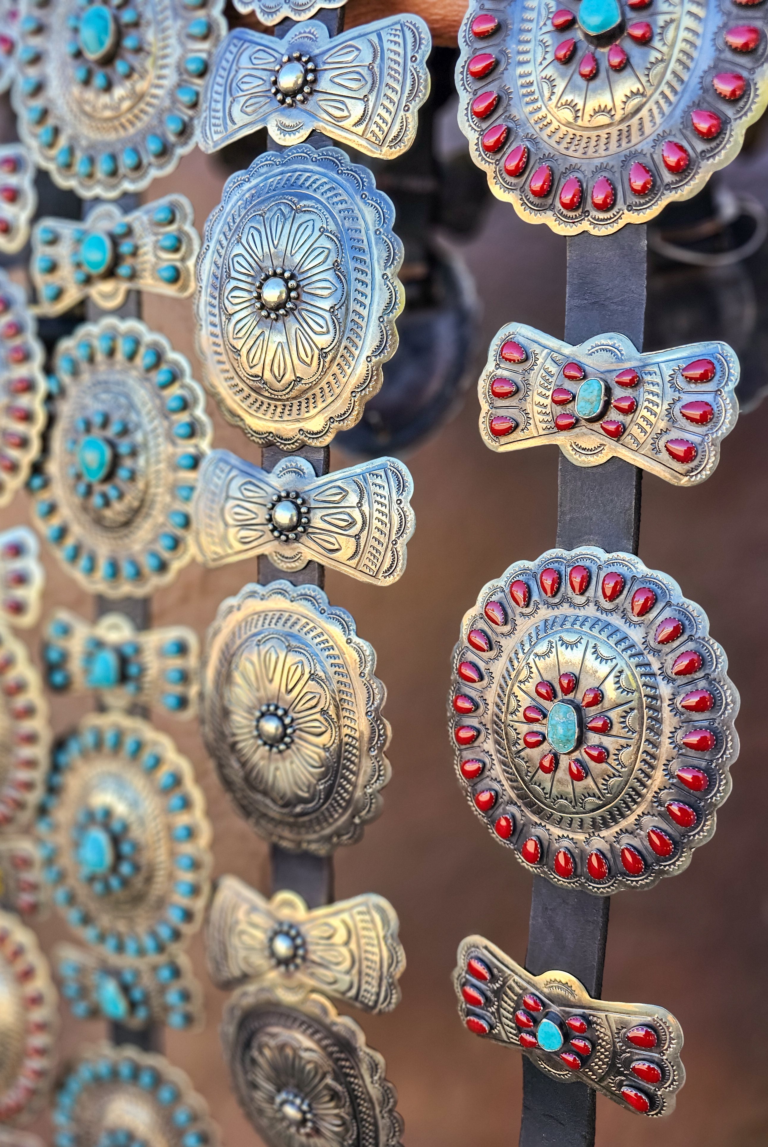 Custom Concho Belt-Accessories-Crooked Horn Company, Online Women's Fashion Boutique in San Tan Valley, Arizona 85140