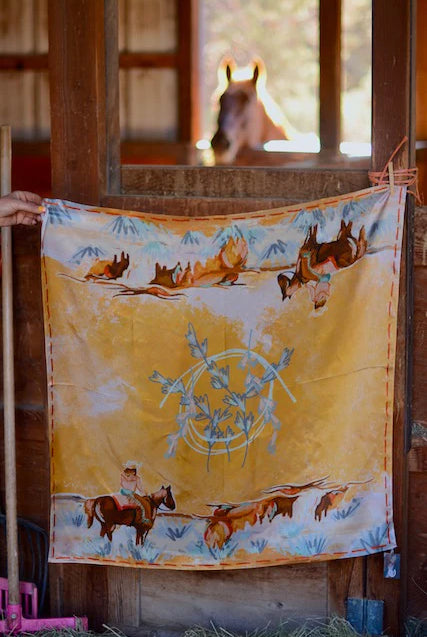 Longhorn Large Wild Rag-Accessories-Crooked Horn Company, Online Women's Fashion Boutique in San Tan Valley, Arizona 85140