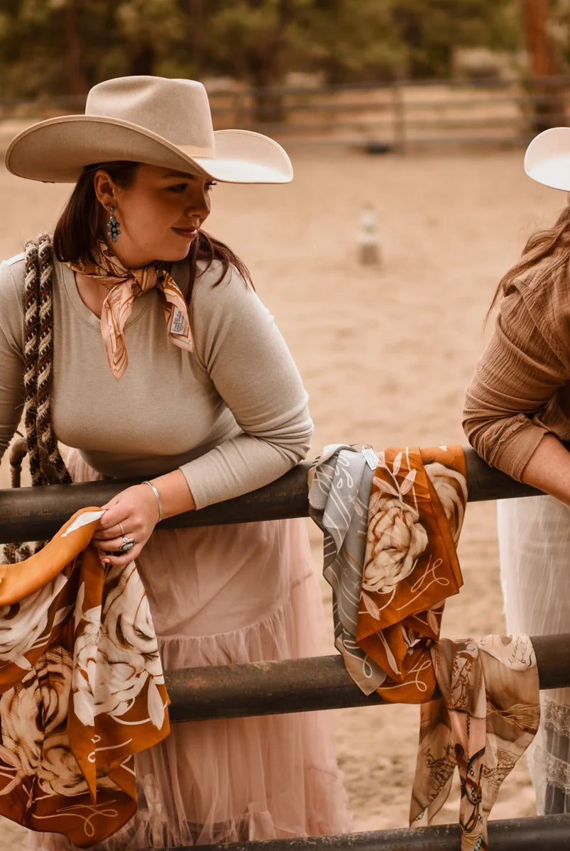 Rustic Roses Large Wild Rag-Accessories-Crooked Horn Company, Online Women's Fashion Boutique in San Tan Valley, Arizona 85140
