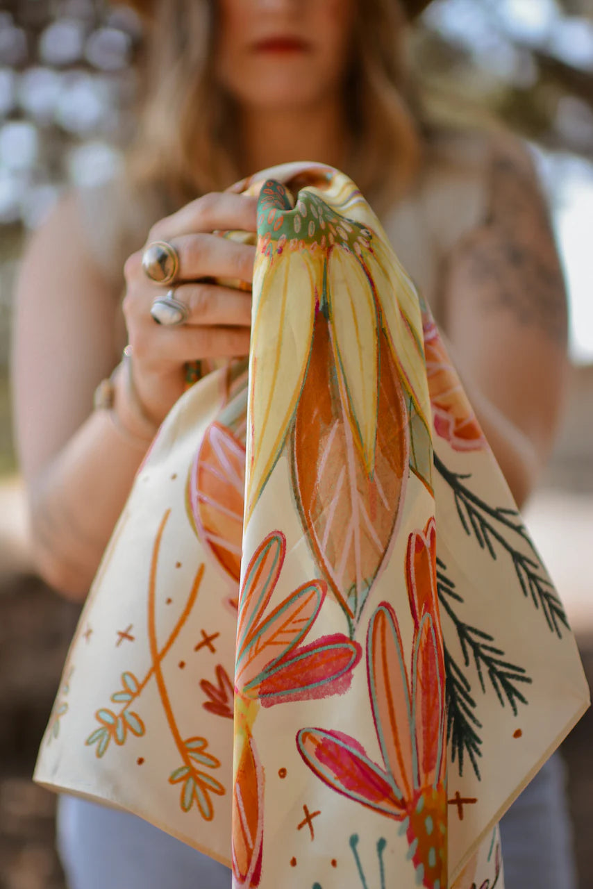 Wildflowers Large Wild Rag-Accessories-Crooked Horn Company, Online Women's Fashion Boutique in San Tan Valley, Arizona 85140