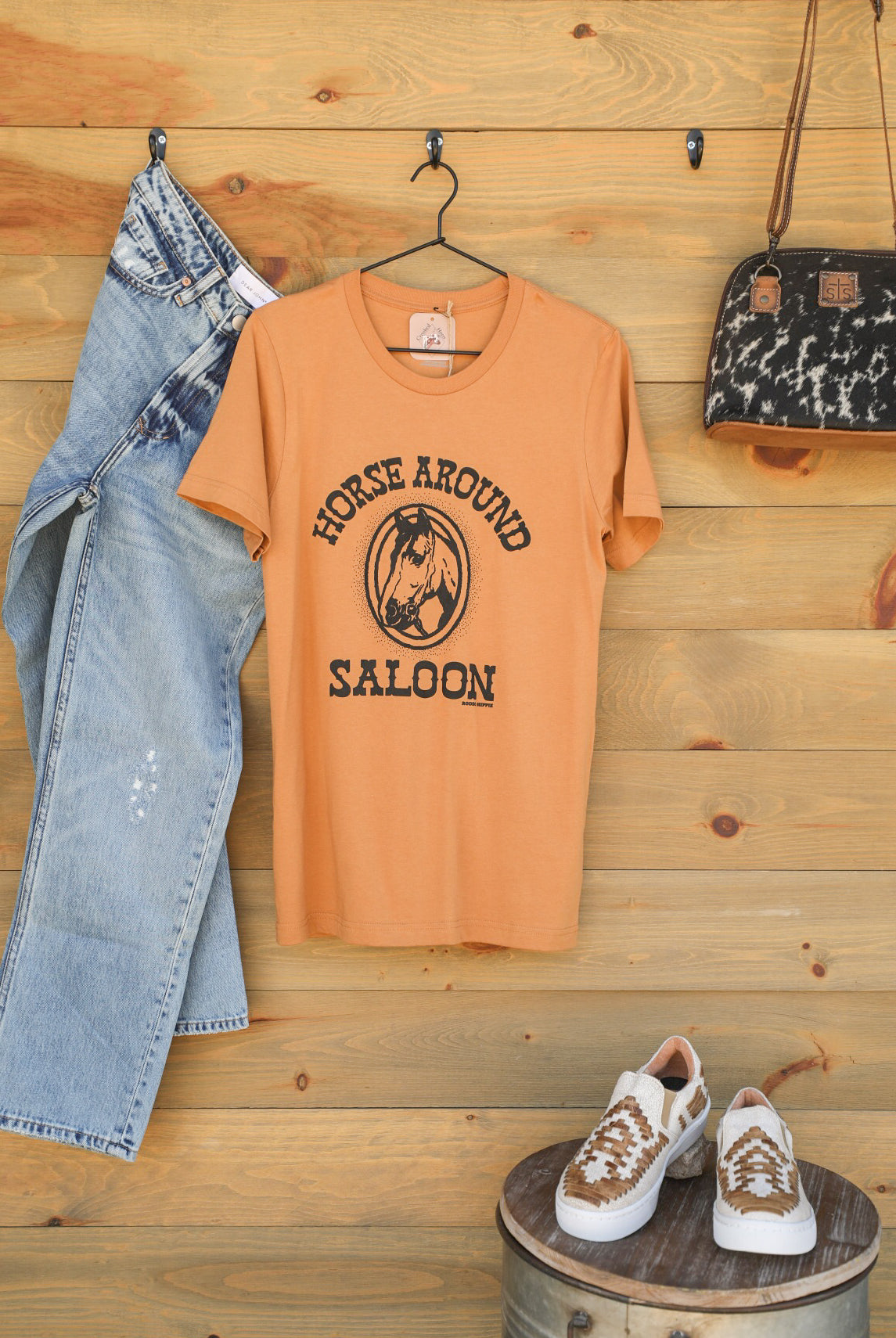 Horse Around Tee-Graphic Tee-Crooked Horn Company, Online Women's Fashion Boutique in San Tan Valley, Arizona 85140