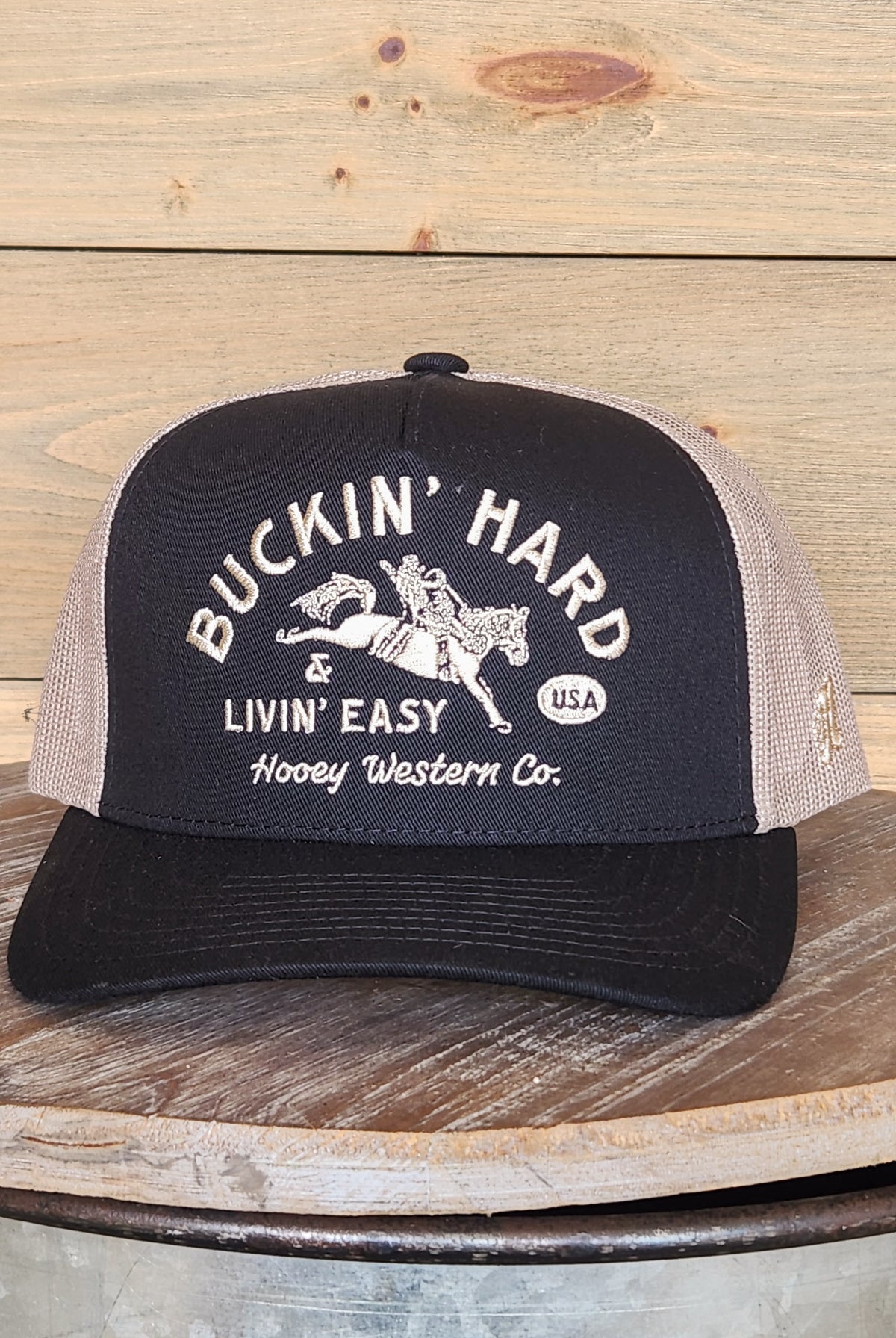 Buck Hard Black Hat-Accessories-Crooked Horn Company, Online Women's Fashion Boutique in San Tan Valley, Arizona 85140