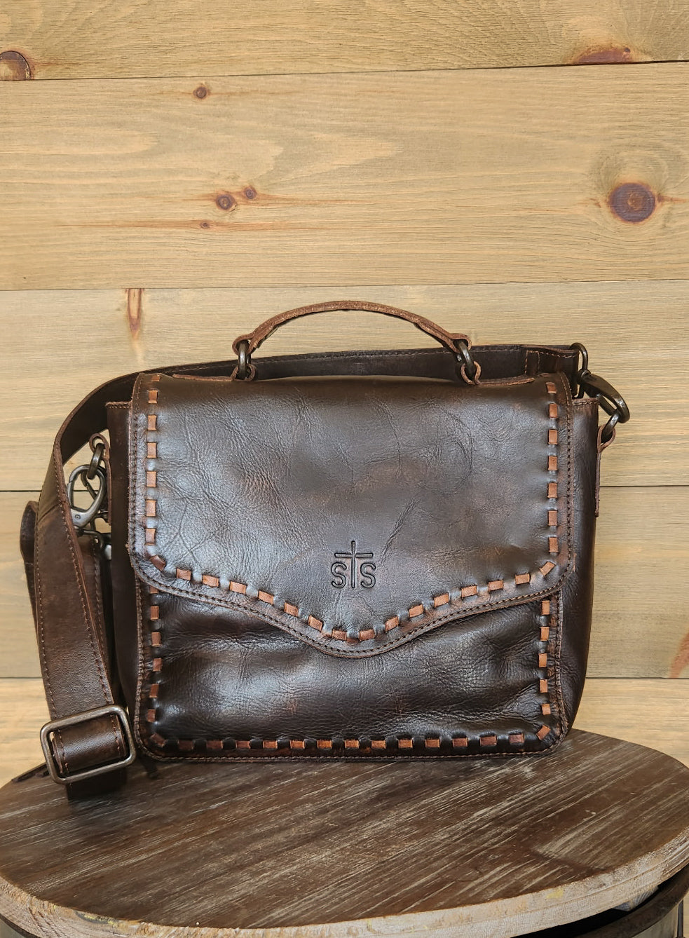 Bandera Chocolate Dakota Crossbody-Purses/Bags-Crooked Horn Company, Online Women's Fashion Boutique in San Tan Valley, Arizona 85140