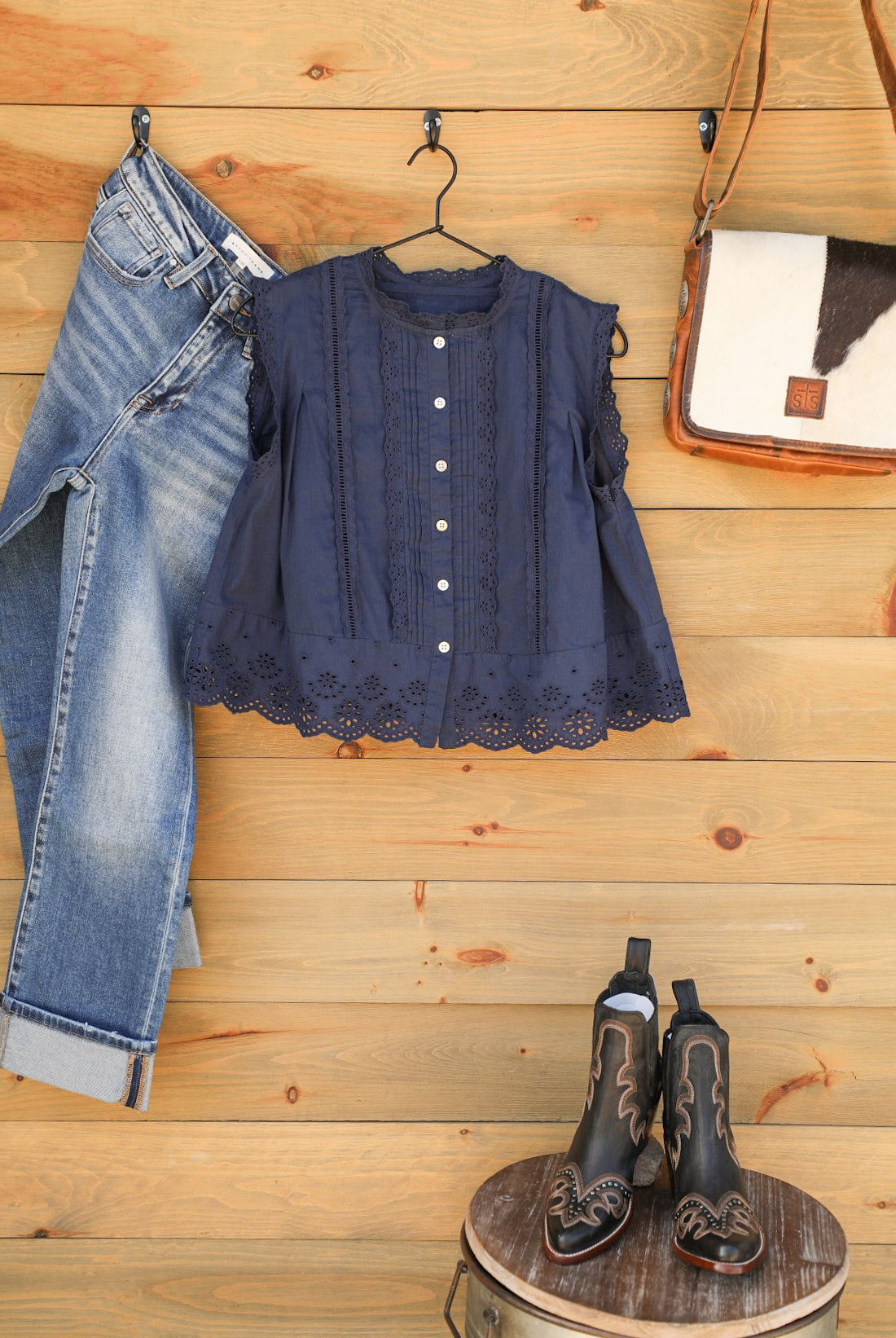 Mills Top-Shirts-Crooked Horn Company, Online Women's Fashion Boutique in San Tan Valley, Arizona 85140