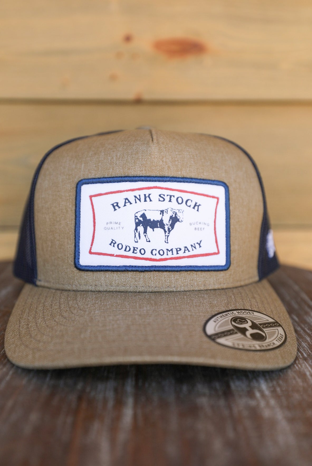 Rank Stock Tan Navy Hat-Accessories-Crooked Horn Company, Online Women's Fashion Boutique in San Tan Valley, Arizona 85140