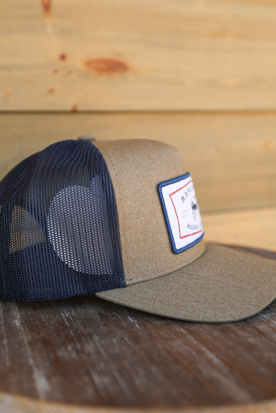 Rank Stock Tan Navy Hat-Accessories-Crooked Horn Company, Online Women's Fashion Boutique in San Tan Valley, Arizona 85140