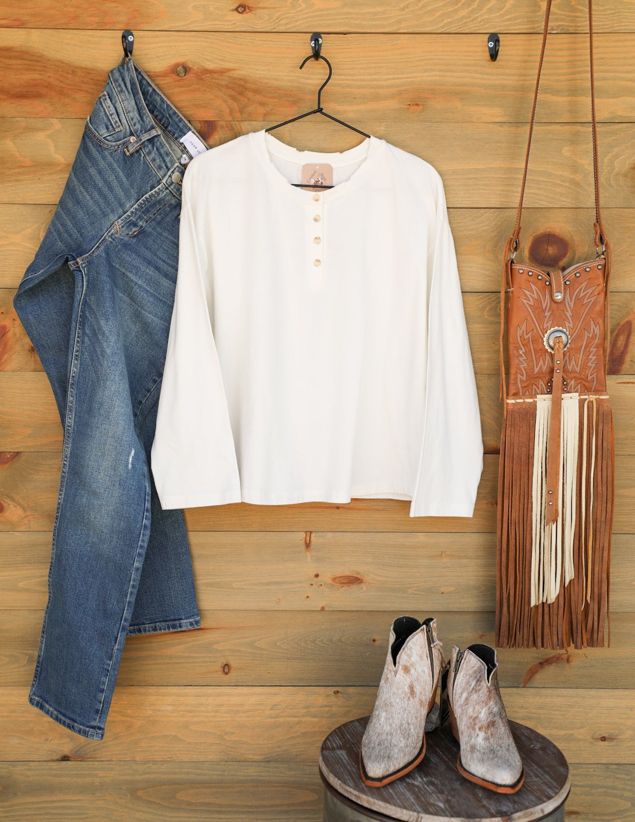 Roundup Top-Shirts-Crooked Horn Company, Online Women's Fashion Boutique in San Tan Valley, Arizona 85140