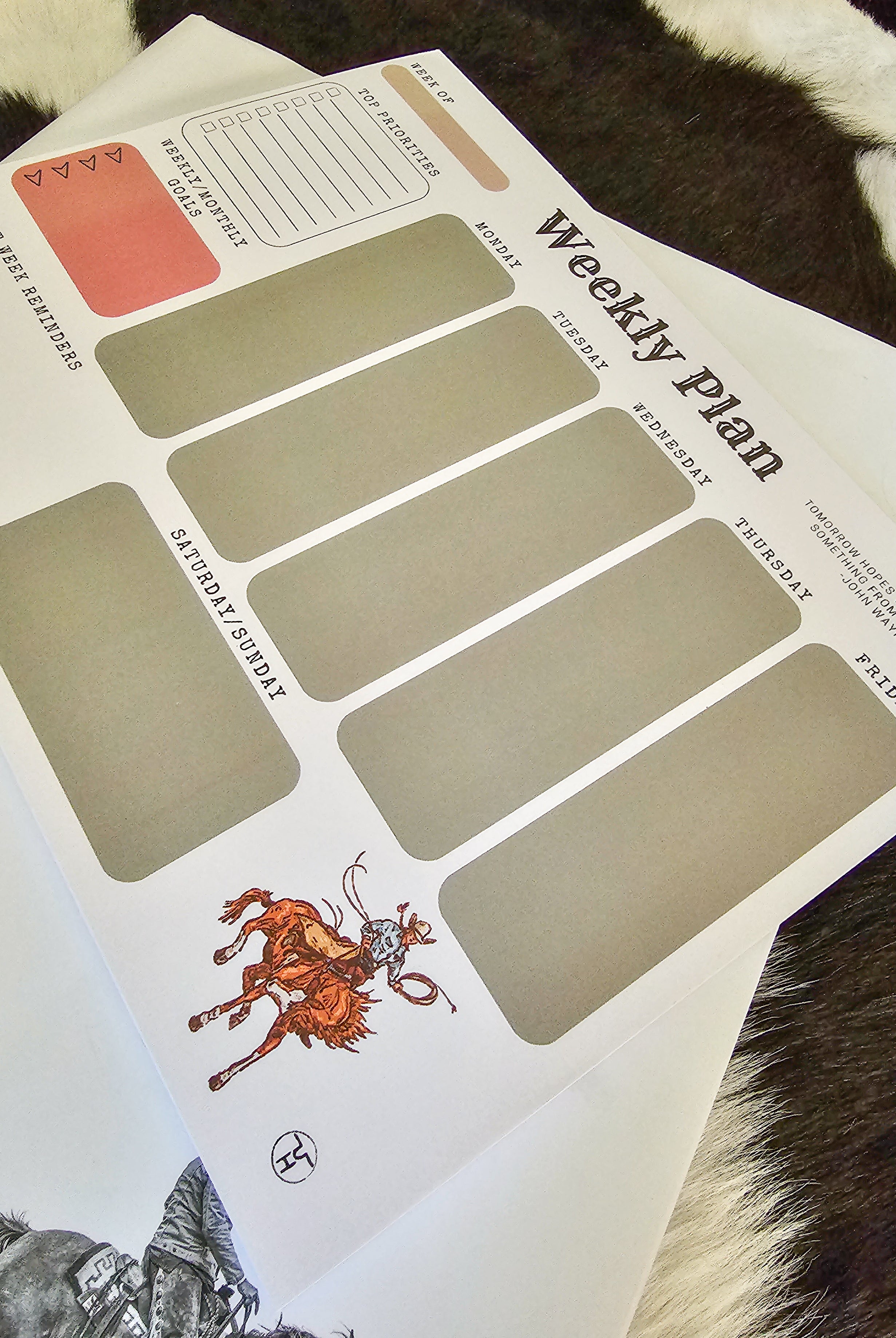 Weekly Plan Notepad-Stationery-Crooked Horn Company, Online Women's Fashion Boutique in San Tan Valley, Arizona 85140