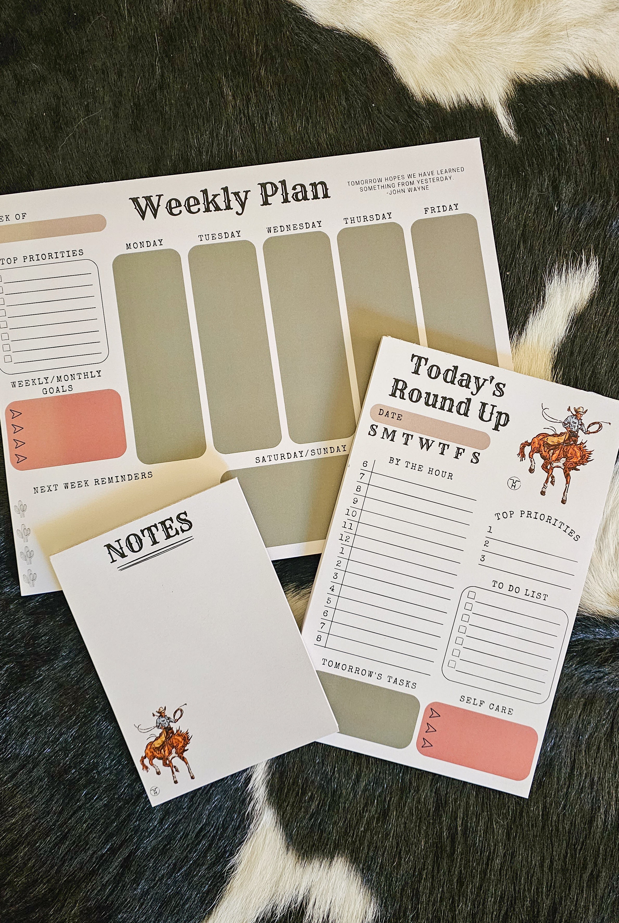 Weekly Plan Notepad-Stationery-Crooked Horn Company, Online Women's Fashion Boutique in San Tan Valley, Arizona 85140