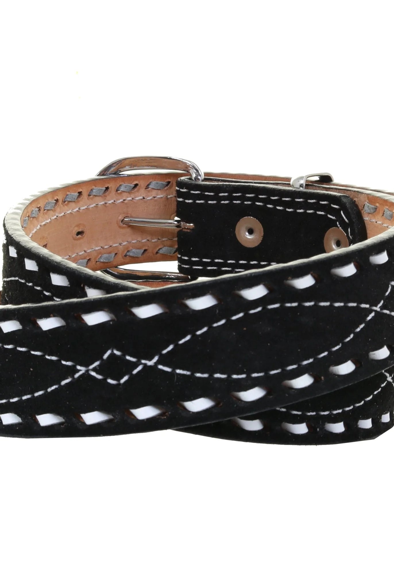 DJ Buck Stitch Suede Belt-Accessories-Crooked Horn Company, Online Women's Fashion Boutique in San Tan Valley, Arizona 85140