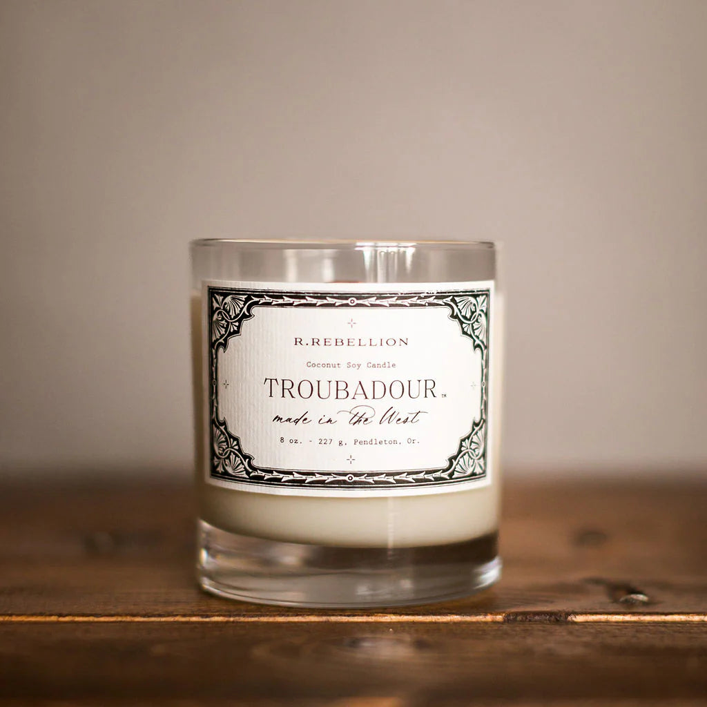 Troubadour Candle-Home Goods-Crooked Horn Company, Online Women's Fashion Boutique in San Tan Valley, Arizona 85140