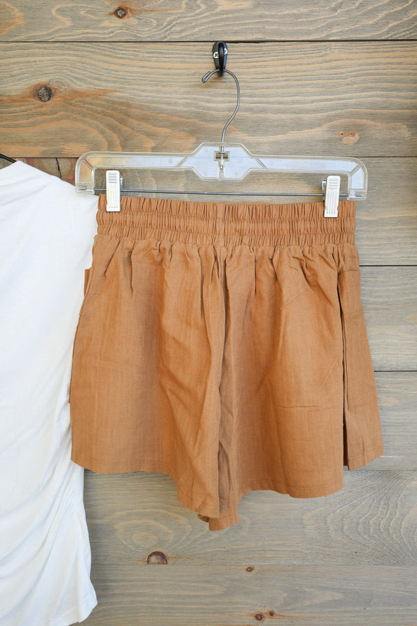 Billie Linen Shorts-Shorts-Crooked Horn Company, Online Women's Fashion Boutique in San Tan Valley, Arizona 85140