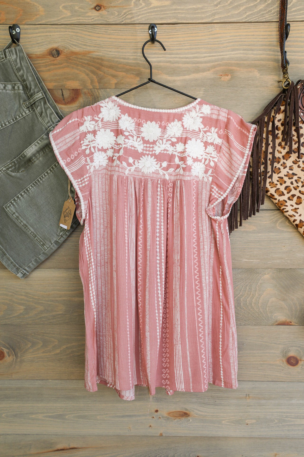 Alexa Embroidery Top-Shirts-Crooked Horn Company, Online Women's Fashion Boutique in San Tan Valley, Arizona 85140