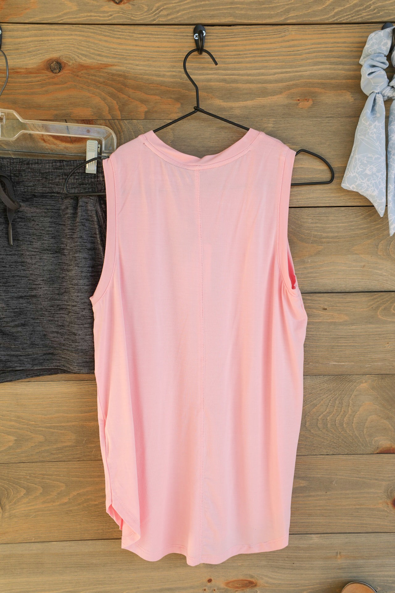 Bianca Petal Pink Tank Top-Lounge / Activewear-Crooked Horn Company, Online Women's Fashion Boutique in San Tan Valley, Arizona 85140