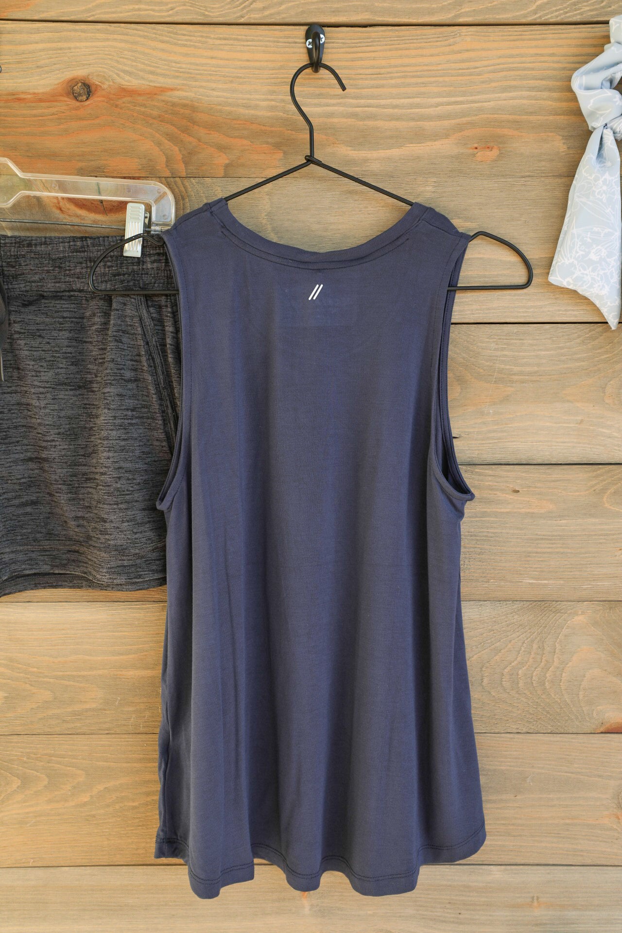 Arielle Navy Tank Top-Lounge / Activewear-Crooked Horn Company, Online Women's Fashion Boutique in San Tan Valley, Arizona 85140