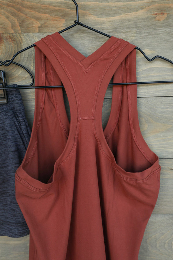 Rae Tank Top Terracotta-Lounge / Activewear-Crooked Horn Company, Online Women's Fashion Boutique in San Tan Valley, Arizona 85140
