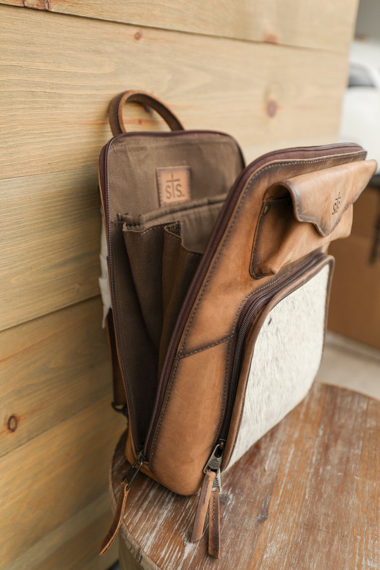 Cowhide Sunny Backpack-Purses/Bags-Crooked Horn Company, Online Women's Fashion Boutique in San Tan Valley, Arizona 85140