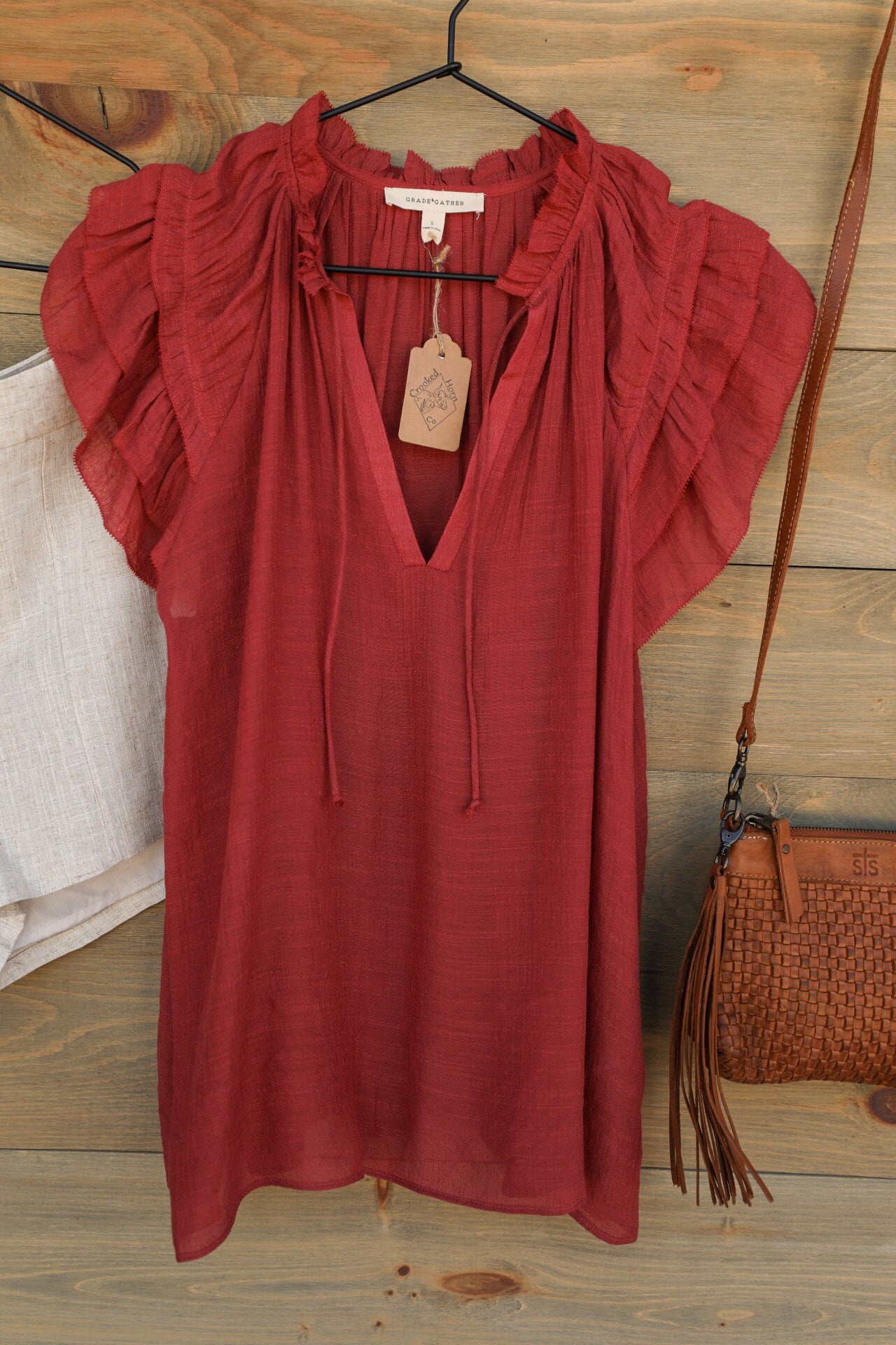 Santa Cruz Top-Shirts-Crooked Horn Company, Online Women's Fashion Boutique in San Tan Valley, Arizona 85140