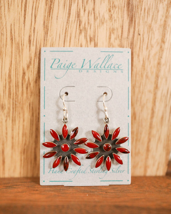 Coral Starburst Earrings-Jewelry-Crooked Horn Company, Online Women's Fashion Boutique in San Tan Valley, Arizona 85140
