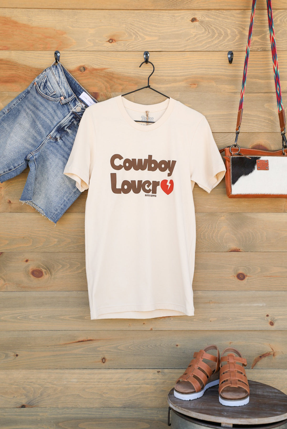 Cowboy Lover Tee-Graphic Tee-Crooked Horn Company, Online Women's Fashion Boutique in San Tan Valley, Arizona 85140