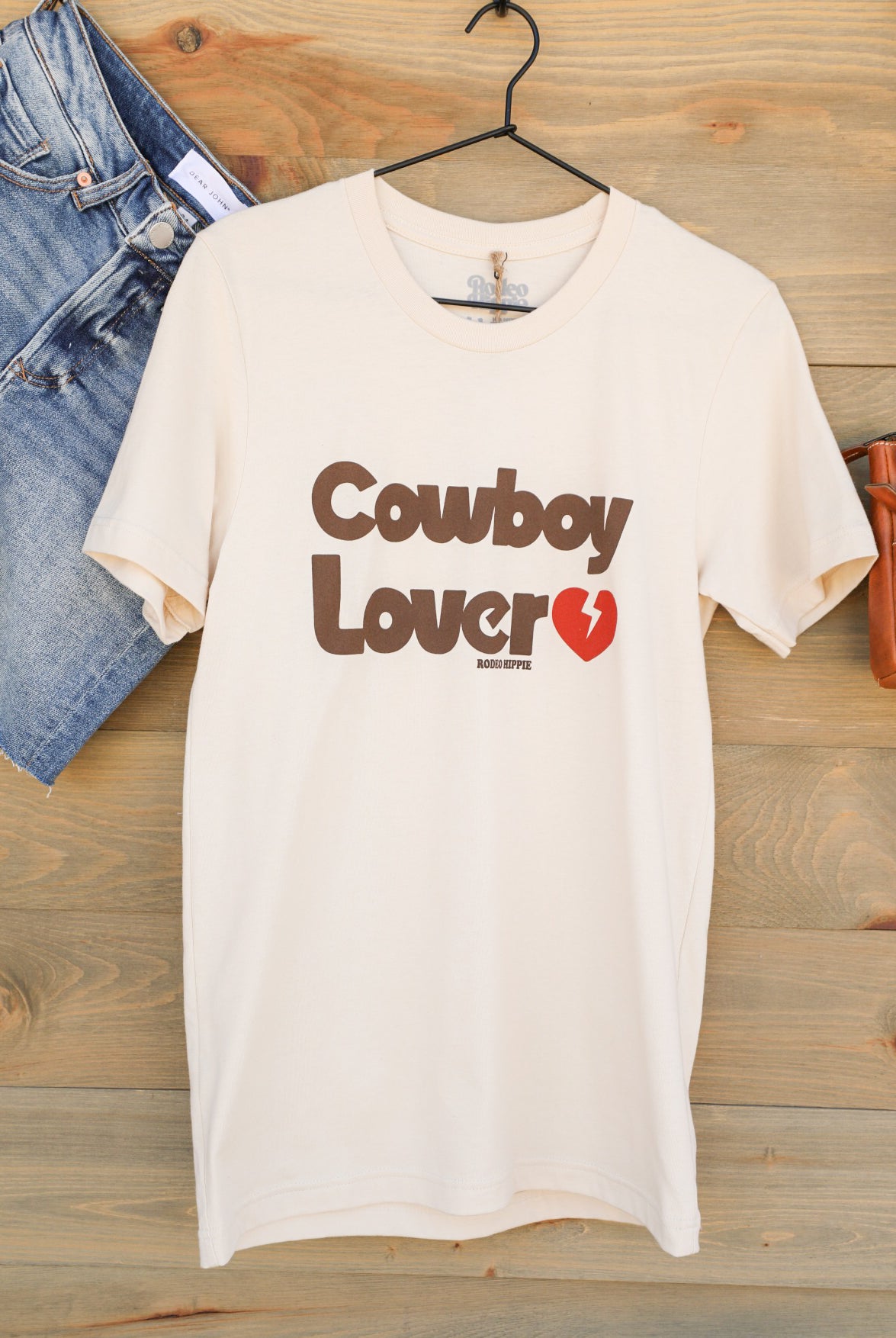Cowboy Lover Tee-Graphic Tee-Crooked Horn Company, Online Women's Fashion Boutique in San Tan Valley, Arizona 85140