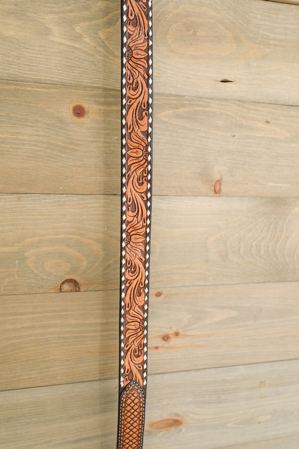 Floral Sunflower Belt-Accessories-Crooked Horn Company, Online Women's Fashion Boutique in San Tan Valley, Arizona 85140