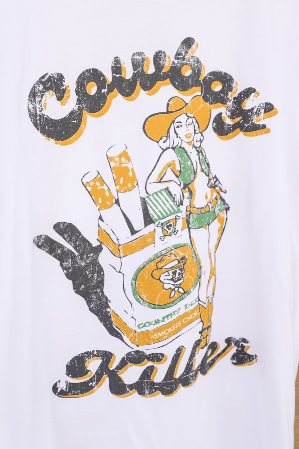 Cowboy Killer Tee-Graphic Tee-Crooked Horn Company, Online Women's Fashion Boutique in San Tan Valley, Arizona 85140