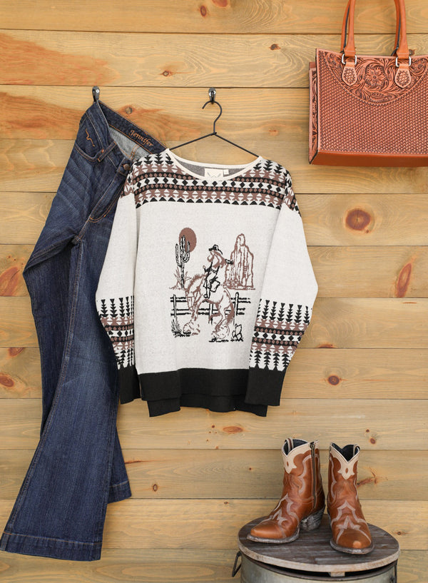 Vintage Cowgirl Top-Shirts-Crooked Horn Company, Online Women's Fashion Boutique in San Tan Valley, Arizona 85140