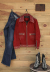 Ruby Red Rider Jacket-Jacket-Crooked Horn Company, Online Women's Fashion Boutique in San Tan Valley, Arizona 85140
