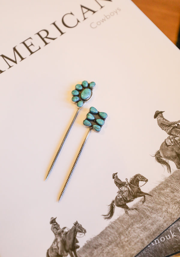 Turquoise Hat Pin-Jewelry-Crooked Horn Company, Online Women's Fashion Boutique in San Tan Valley, Arizona 85140