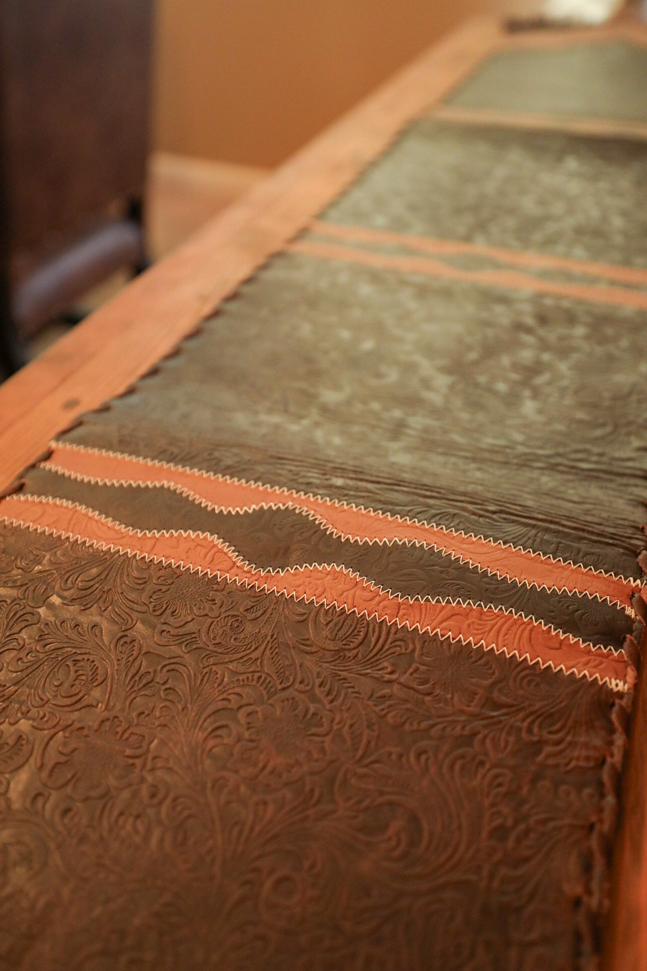 Leather Table Runner-Home Goods-Crooked Horn Company, Online Women's Fashion Boutique in San Tan Valley, Arizona 85140